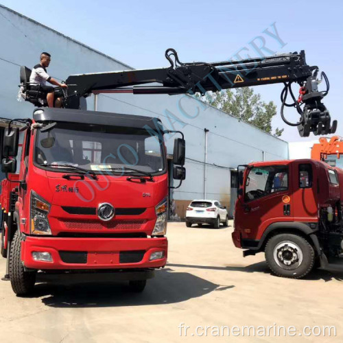 Vente chaude Mini camion-grue monté de 5 tonnes avec grue de camionnette à faible consommation de carburant